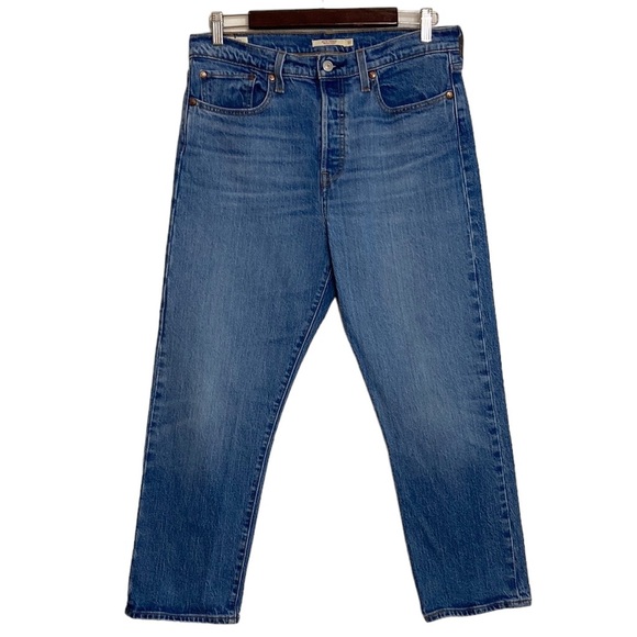 Levi's Denim - Levi's Jeans Womens 31 x 26 Wedgie Straight Fit Medium Blue Wash Ankle Crop